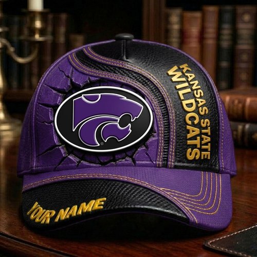 Kansas State Wildcats Personalized Cap | Premium Leather Fan Hat