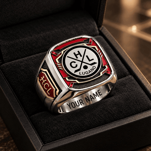 HC Lugano National League Custom Fan Ring Print Style 3