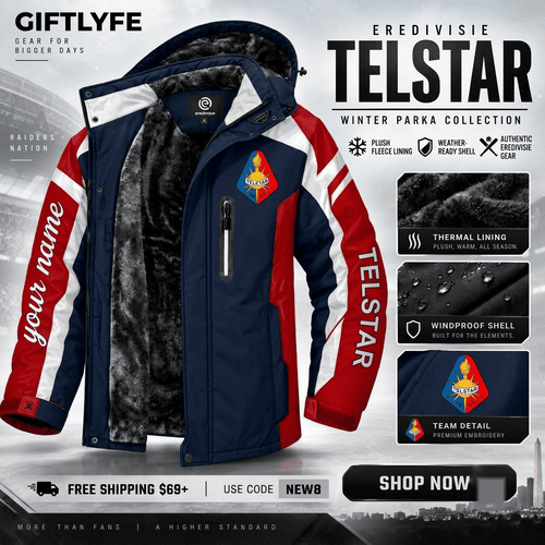 Telstar Eredivisie Waterproof Winter Parka Jacket