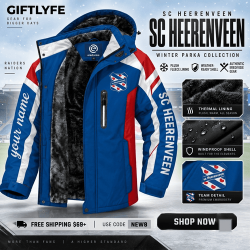 SC Heerenveen Eredivisie Waterproof Winter Parka Jacket