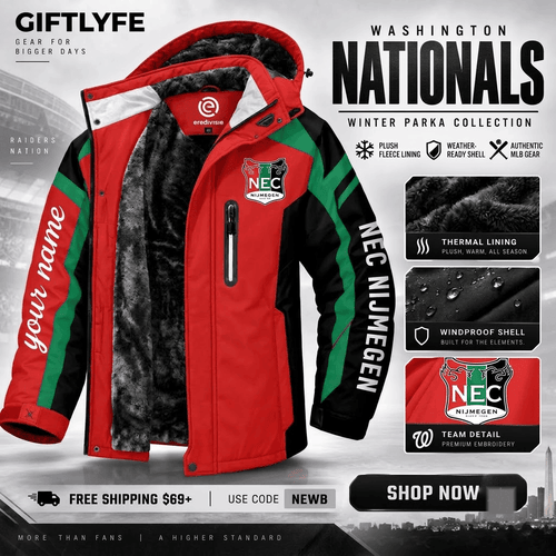 NEC Nijmegen Eredivisie Waterproof Winter Parka Jacket