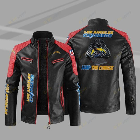 LOS ANGELES CHARGERS LEATHER JACKET FOR MEN JJ1