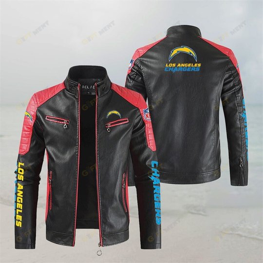 LOS ANGELES CHARGERS LEATHER JACKET FOR MEN JJ2