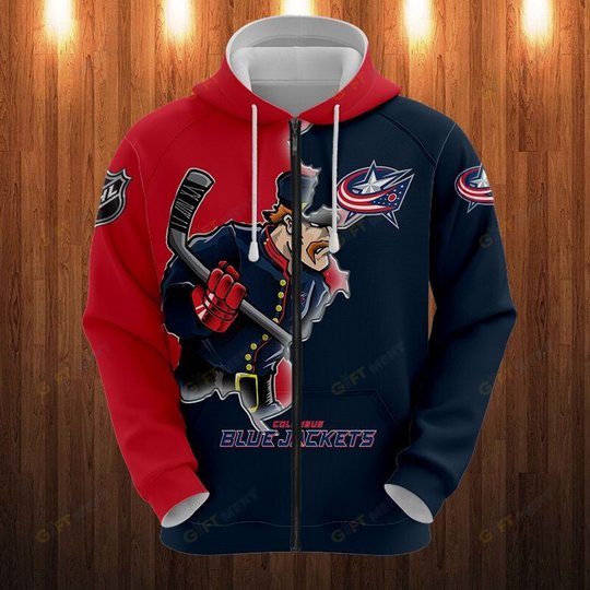 Columbus Blue Jackets Hoodie 3d T9