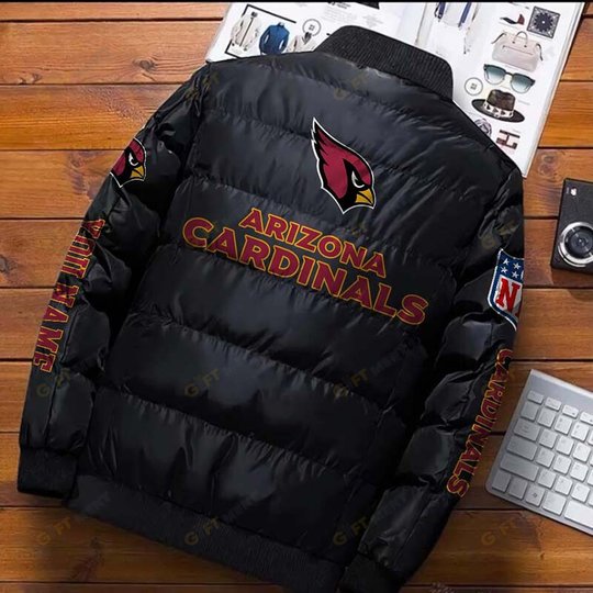 Arizona Cardinals Custom Name Down Jacket Shirt