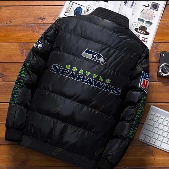 Seattle Seahawks Custom Name Down Jacket Shirt