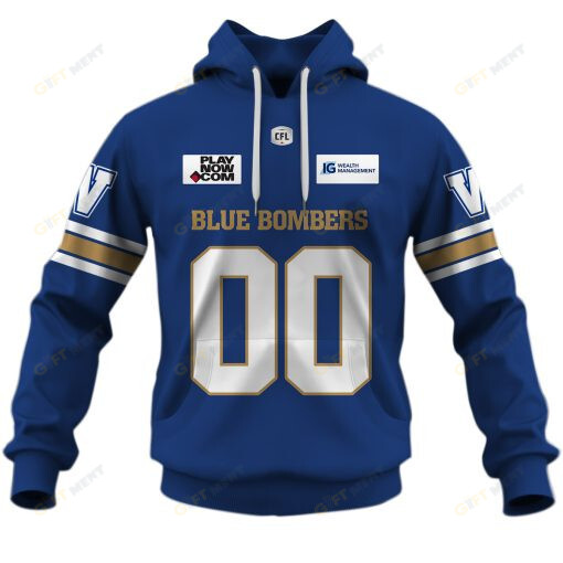 Personalized CFL Winnipeg Blue Bombers Jersey 2022 Hoodie