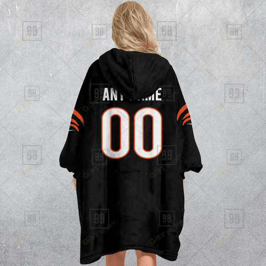 Personalized NFL Cincinnati Bengals Oodie, Flanket, Blanket Hoodie, Snuggie