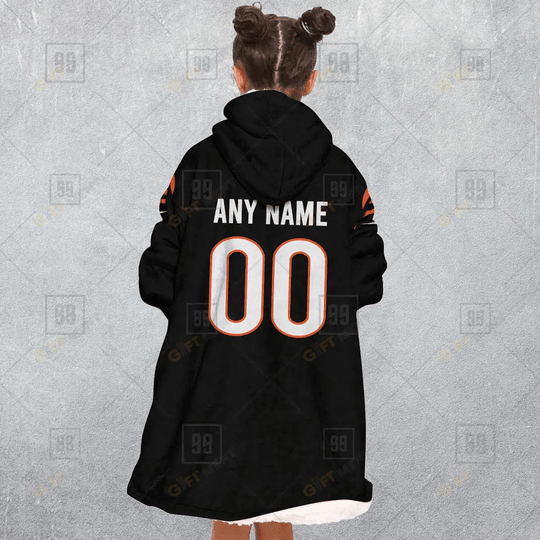 Personalized NFL Cincinnati Bengals Oodie, Flanket, Blanket Hoodie, Snuggie