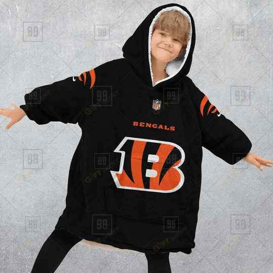 Personalized NFL Cincinnati Bengals Oodie, Flanket, Blanket Hoodie, Snuggie