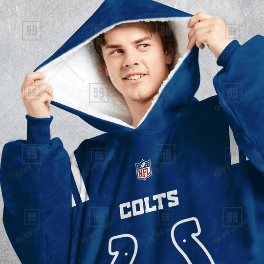 Personalized NFL Indianapolis Colts Oodie, Flanket, Blanket Hoodie, Snuggie