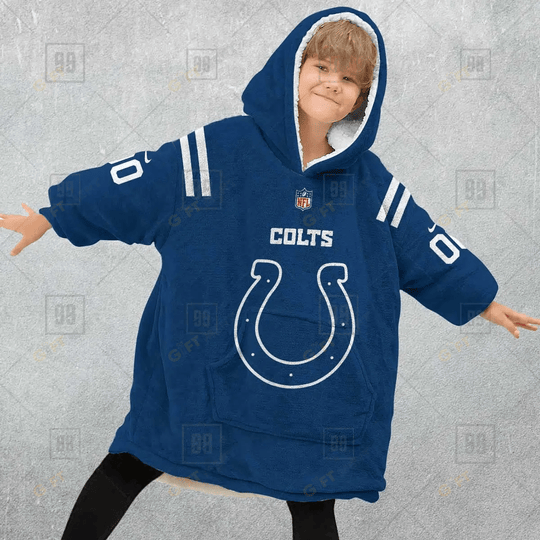 Personalized NFL Indianapolis Colts Oodie, Flanket, Blanket Hoodie, Snuggie