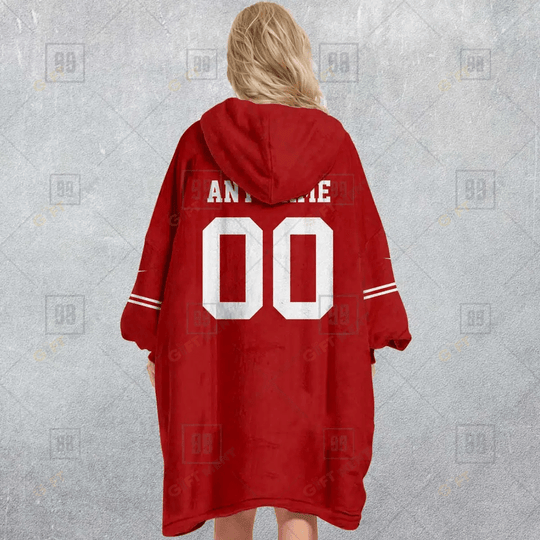 Personalized San Francisco 49ers Oodie, Flanket, Blanket Hoodie, Snuggie