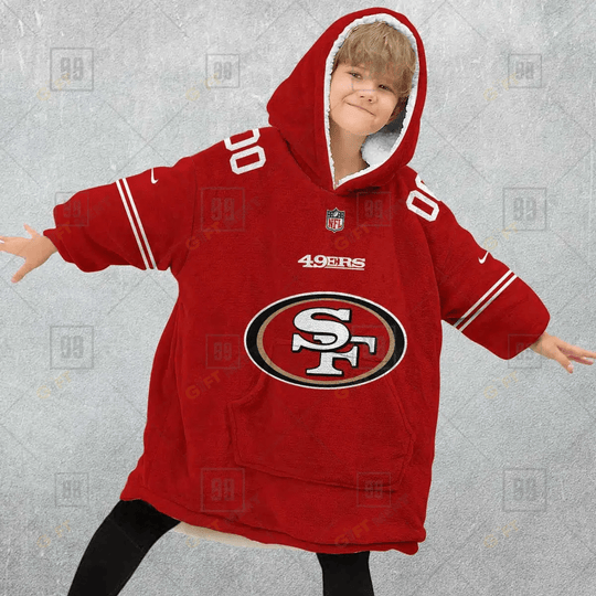 Personalized San Francisco 49ers Oodie, Flanket, Blanket Hoodie, Snuggie
