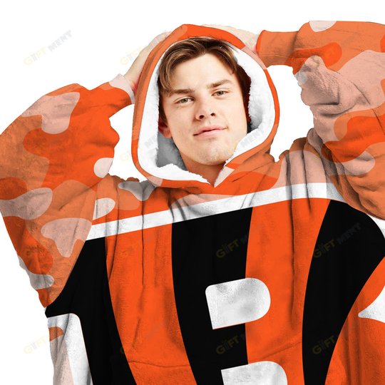 Cincinnati Bengals Oodie Blanket Hoodie Snuggie Hoodies For All Family