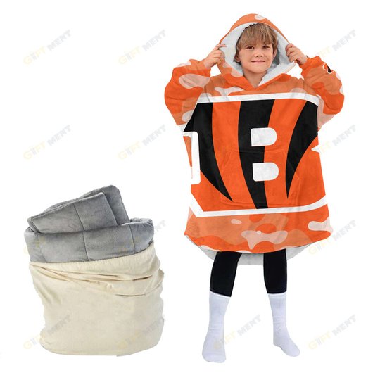 Cincinnati Bengals Oodie Blanket Hoodie Snuggie Hoodies For All Family