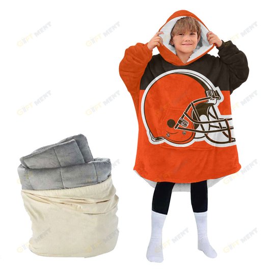Cleveland Browns Oodie Blanket Hoodie Snuggie Hoodies For All Family