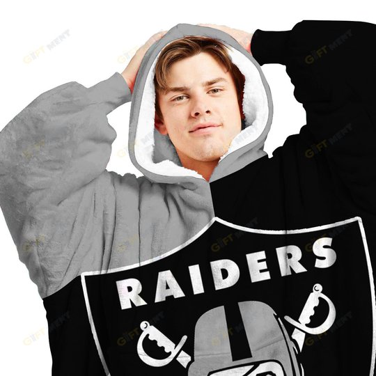 Las Vegas Raiders Oodie Blanket Hoodie Snuggie Hoodies For All Family