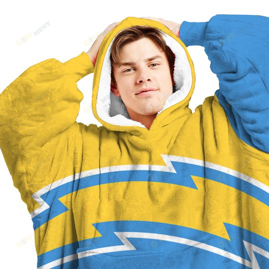 Los Angeles Chargers Oodie Blanket Hoodie Snuggie Hoodies For All Family