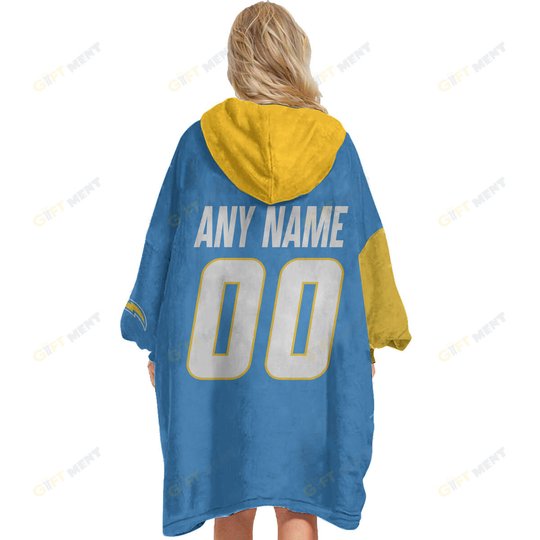 Los Angeles Chargers Oodie Blanket Hoodie Snuggie Hoodies For All Family