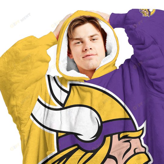 Minnesota Vikings Oodie Blanket Hoodie Snuggie Hoodies For All Family