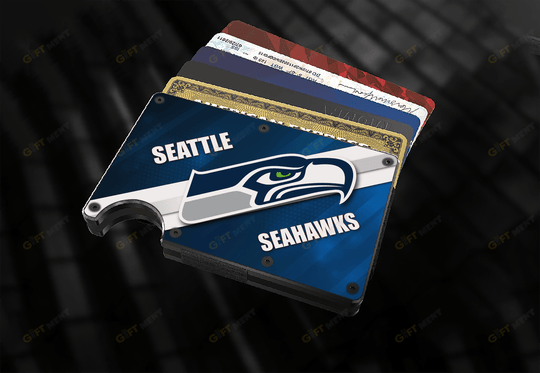 Seattle Seahawks- Blocking Metal Wallets