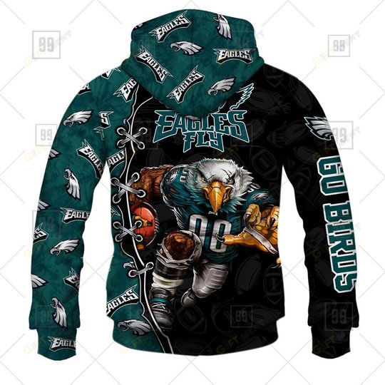 Football Warrior Philadelphia Eagles 3D Hoodie |