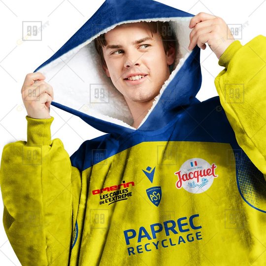 Personalized Top14 ASM Clermont Auvergne Rugby Jersey Style 3D Oodie, Flanket, Blanket Hoodie, Snuggie
