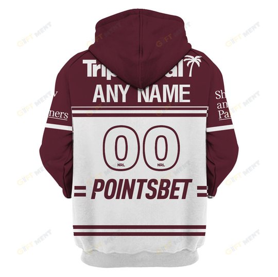 Manly Warringah Sea Eagles 2023 Personalized Name And Number Edition Hoodie Jersey
