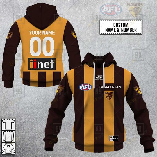Personalized 2023 AFL Hawthorn Hawks Jerseys Hoodie, T Shirt, Zip Hoodie, Sweatshirt