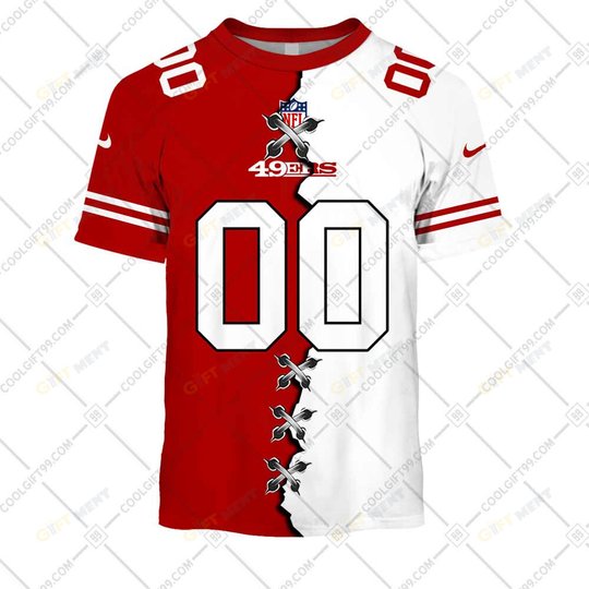 Personalized NFL San Francisco 49ers Mix Jersey Style Hoodie, T Shirt, Zip Hoodie, Sweatshirt