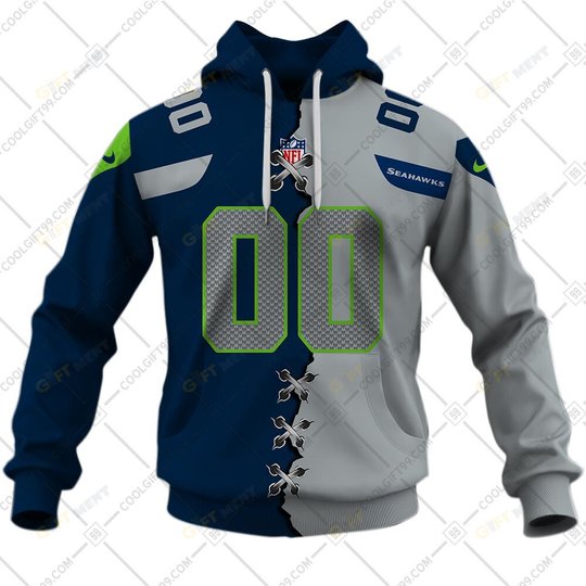 Personalized NFL Seattle Seahawks Mix Jersey Style Hoodie, T Shirt, Zip Hoodie, Sweatshirt