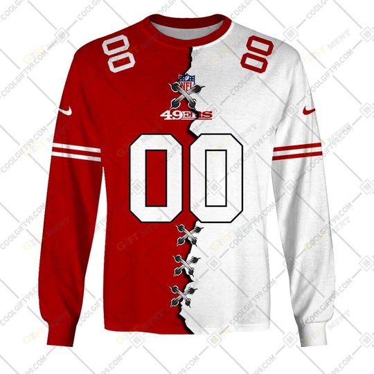 Personalized NFL San Francisco 49ers Mix Jersey Style Hoodie, T Shirt, Zip Hoodie, Sweatshirt