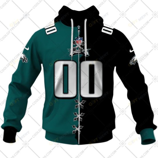 Personalized NFL Philadelphia Eagles Mix Jersey Style Hoodie, T Shirt, Zip Hoodie, Sweatshirt