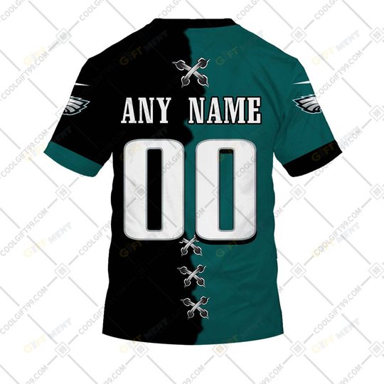 Personalized NFL Philadelphia Eagles Mix Jersey Style Hoodie, T Shirt, Zip Hoodie, Sweatshirt
