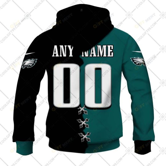 Personalized NFL Philadelphia Eagles Mix Jersey Style Hoodie, T Shirt, Zip Hoodie, Sweatshirt