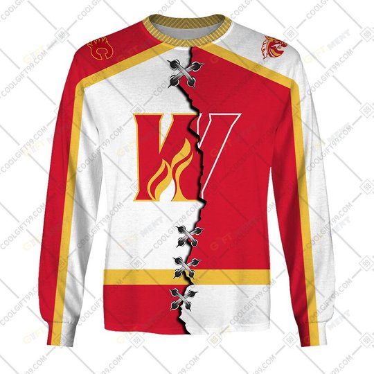 Personalized AHL Calgary Wranglers Mix Hoodie, T Shirt, Zip Hoodie, Sweatshirt