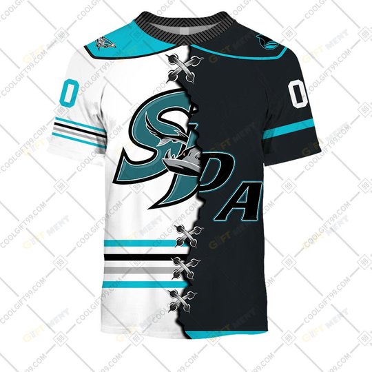 Personalized AHL San Jose Barracuda Mix Hoodie, T Shirt, Zip Hoodie, Sweatshirt