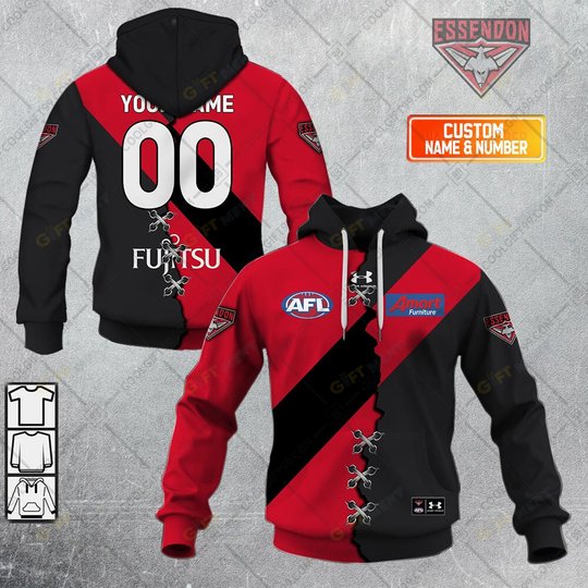 Personalized 2023 AFL Essendon Bombers Mix Hoodie, T Shirt, Zip Hoodie, Sweatshirt