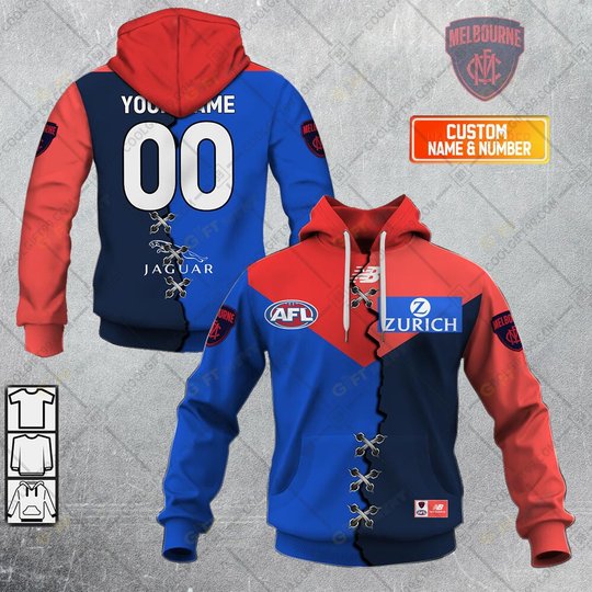 Personalized 2023 AFL Melbourne Demons Mix Hoodie, T Shirt, Zip Hoodie, Sweatshirt