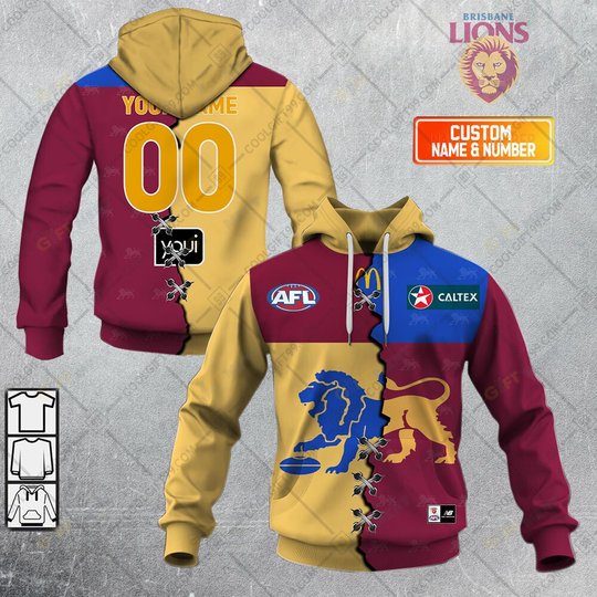 Personalized 2023 AFL Brisbane Lions Mix Hoodie, T Shirt, Zip Hoodie, Sweatshirt
