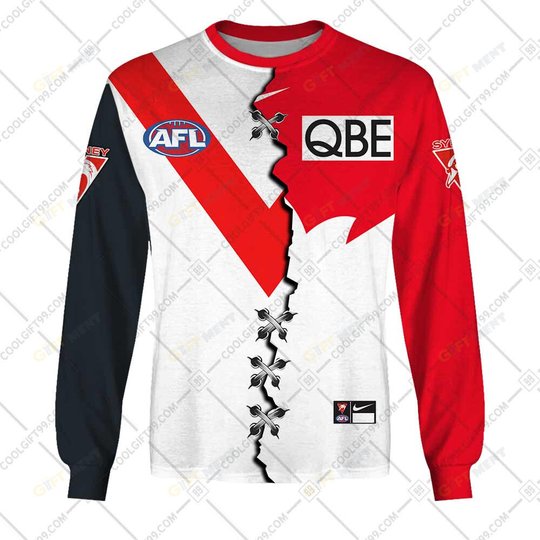 Personalized 2023 AFL Sydney Swans Mix Hoodie, T Shirt, Zip Hoodie, Sweatshirt