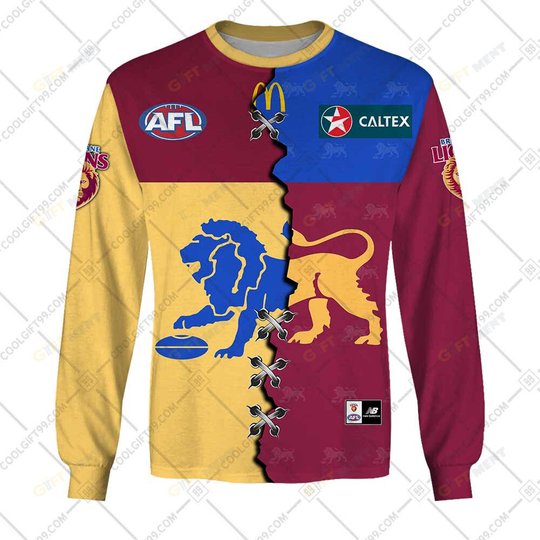 Personalized 2023 AFL Brisbane Lions Mix Hoodie, T Shirt, Zip Hoodie, Sweatshirt