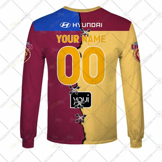 Personalized 2023 AFL Brisbane Lions Mix Hoodie, T Shirt, Zip Hoodie, Sweatshirt