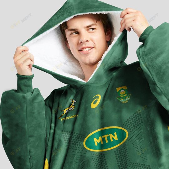 Personalized South African Springboks , Flanket, Blanket Hoodie, Snuggie