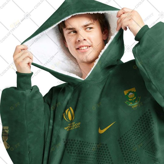 Personalized Rugby World Cup 2023 Springboks South Africa Rugby Jersey Style | Oodie, Flanket, Blanket Hoodie, Snuggie