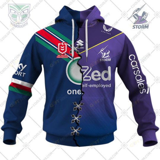 Personalized NRL Jersey Mix 2 Teams HALF and HALF Style | Hoodie, T Shirt, Zip Hoodie, Sweatshirt