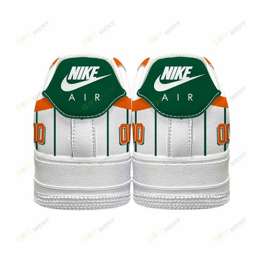 PERSONALIZED Miami Hurricanes Air Force Sneakers