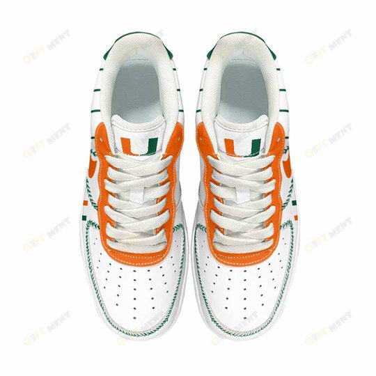 PERSONALIZED Miami Hurricanes Air Force Sneakers