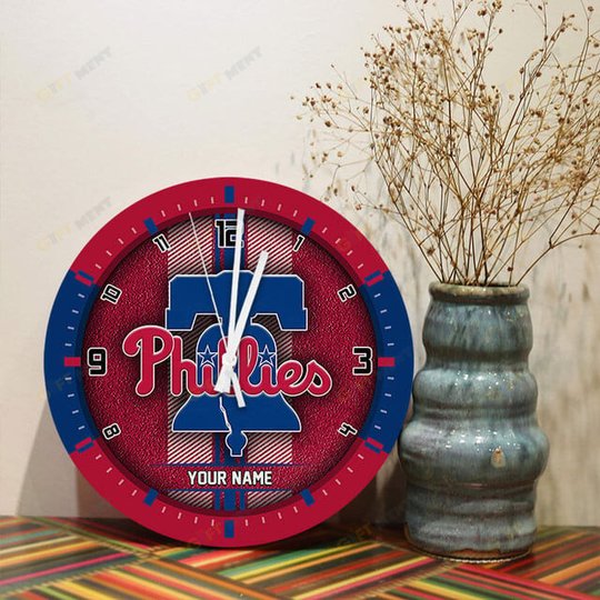 Philadelphia Phillies Wooden Clock